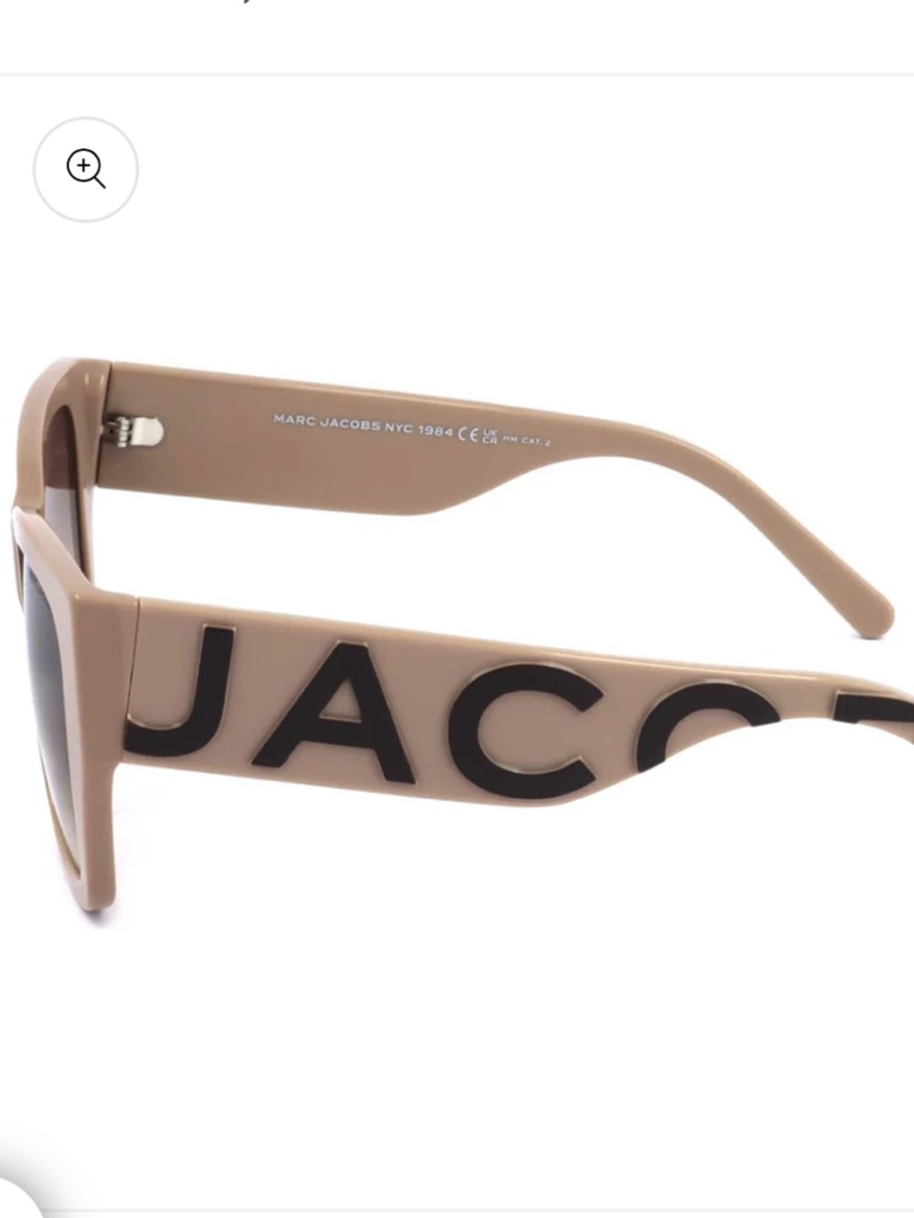 Fabulous Marc Jacobs Taupe Nude Brown Square-Edge Sunglasses - Picture 9 of 13